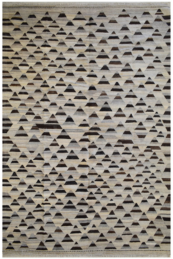 Handmade Afghan Maimana Kilim | 292 x 201 cm | 9'8" x 6'6" - Najaf Rugs & Textile