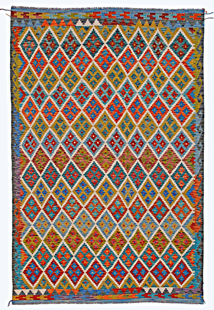 Handmade Afghan Maimana Kilim | 292 x 212 cm | 9'7" x 7' - Najaf Rugs & Textile