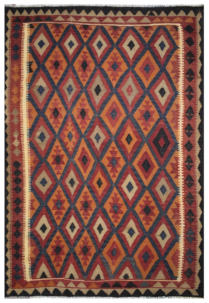 Handmade Afghan Maimana Kilim | 292 x 214 cm | 9'5" x 7' - Najaf Rugs & Textile