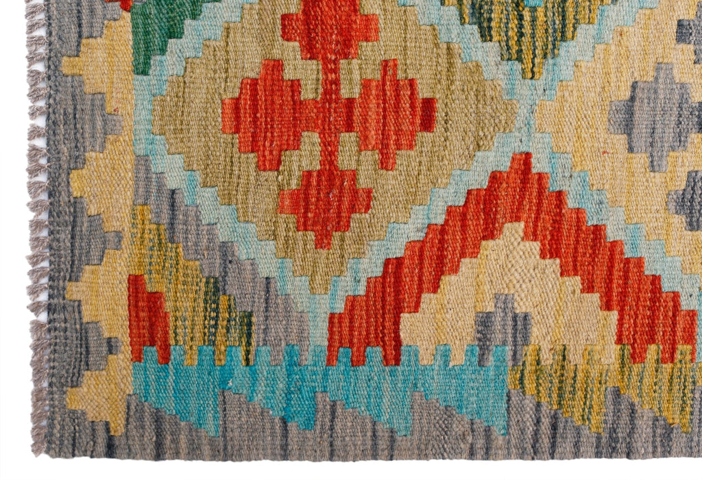 Handmade Afghan Maimana Kilim | 292 x 215 cm | 9'7" x 7'1" - Najaf Rugs & Textile