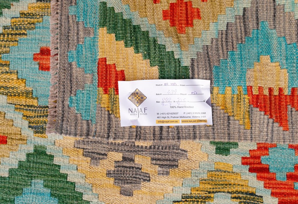 Handmade Afghan Maimana Kilim | 292 x 215 cm | 9'7" x 7'1" - Najaf Rugs & Textile