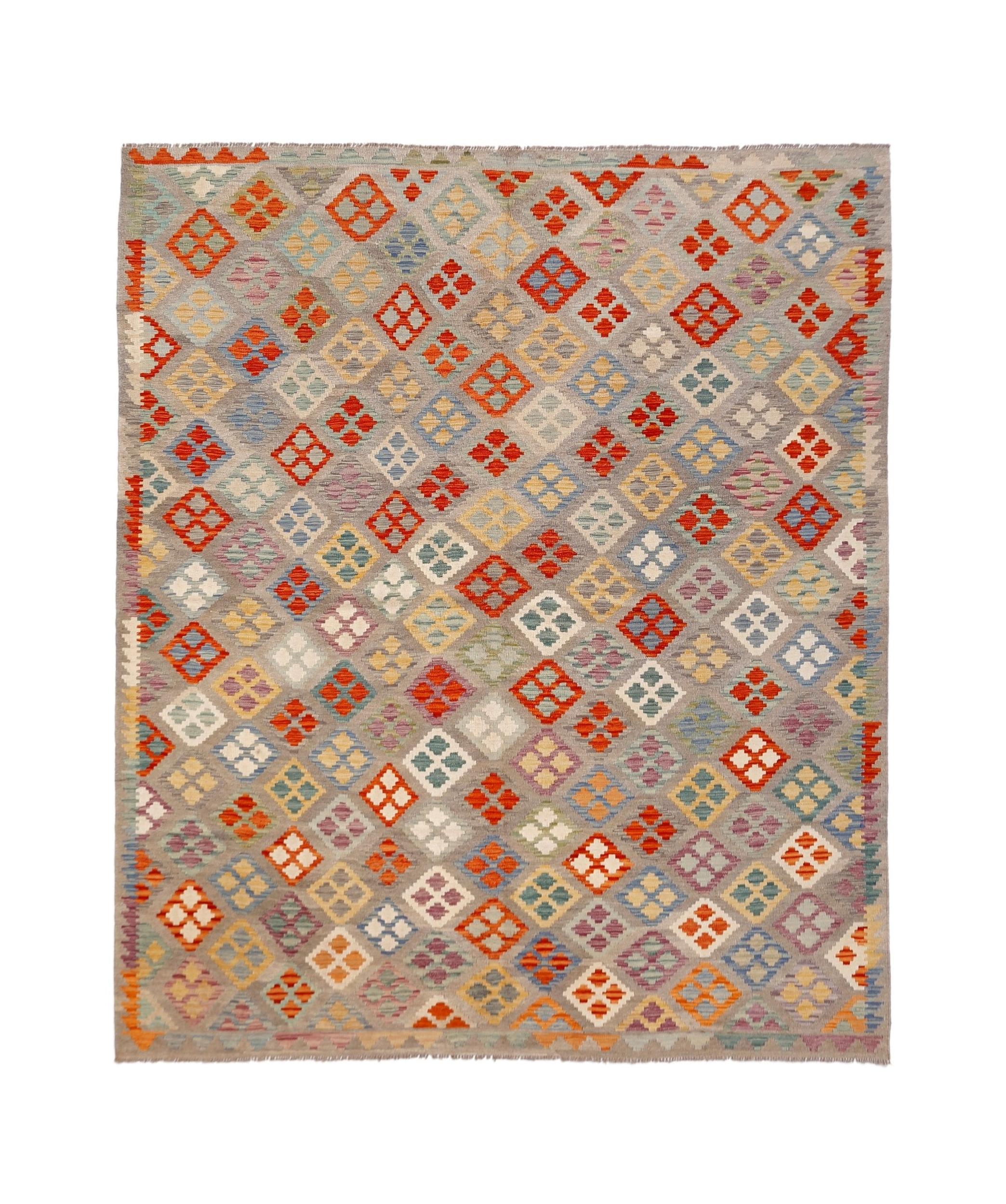Handmade Afghan Maimana Kilim | 292 x 259 cm | 9'6" x 8'9" - Najaf Rugs & Textile