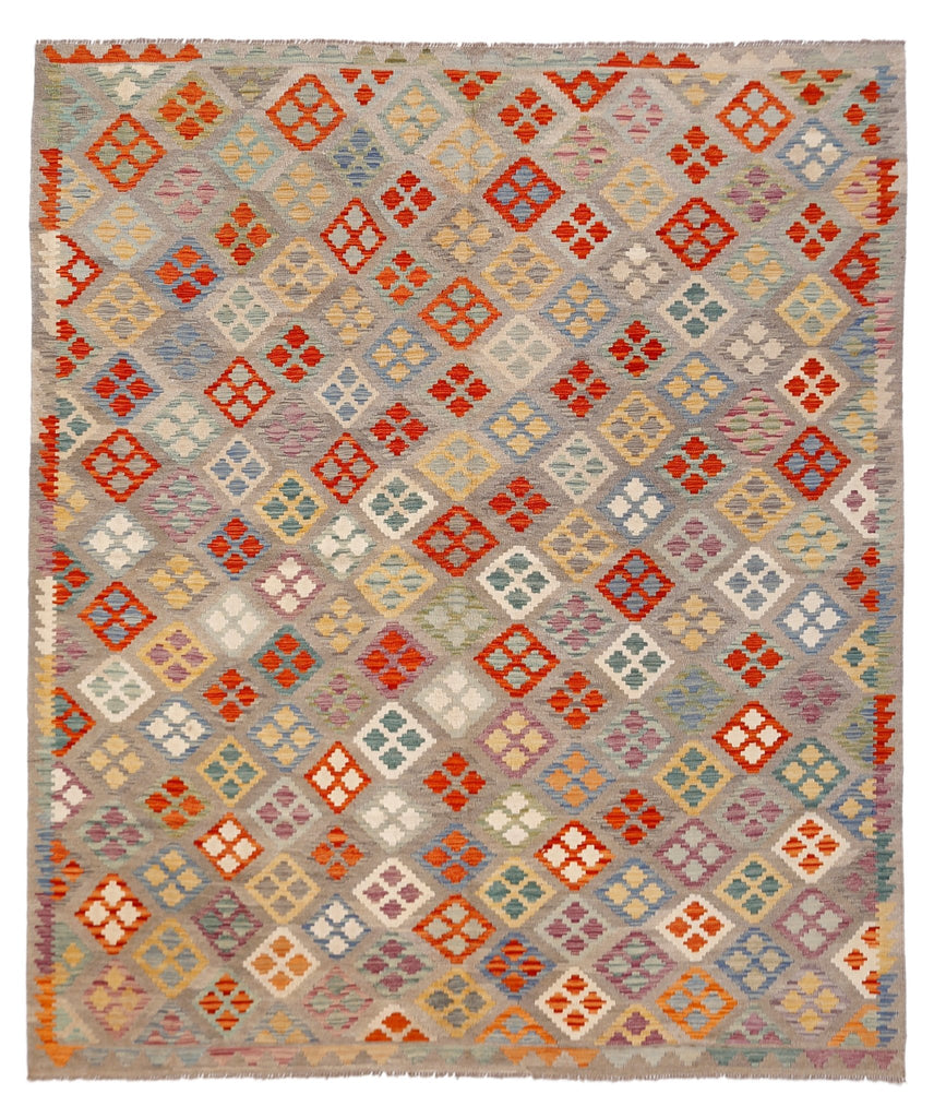 Handmade Afghan Maimana Kilim | 292 x 259 cm | 9'6" x 8'9" - Najaf Rugs & Textile