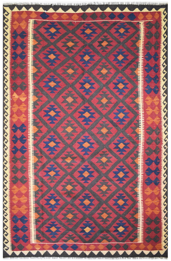 Handmade Afghan Maimana Kilim | 293 x 200 cm | 9'6" x 6'5" - Najaf Rugs & Textile