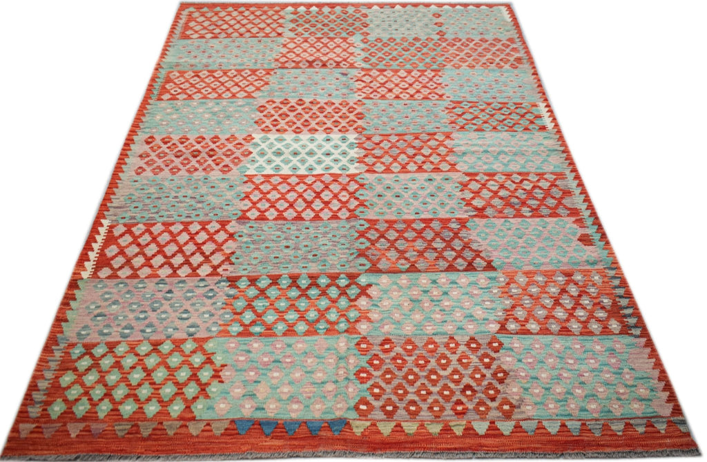 Handmade Afghan Maimana Kilim | 293 x 200 cm | 9'8" x 6'8" - Najaf Rugs & Textile