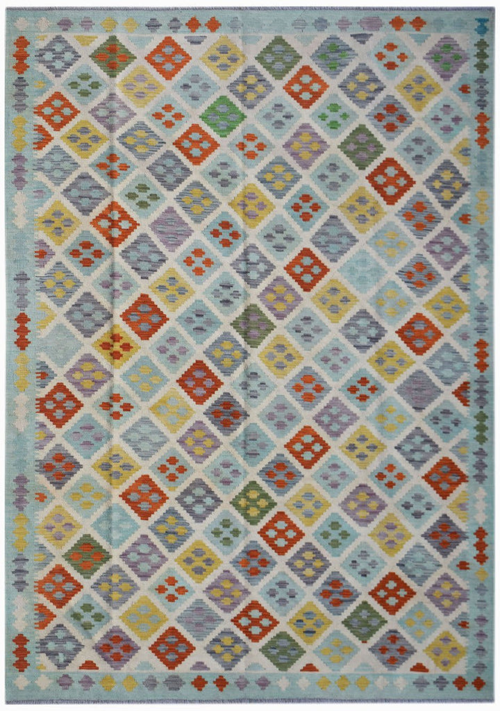 Handmade Afghan Maimana Kilim | 293 x 205 cm | 9'7" x 6'8" - Najaf Rugs & Textile