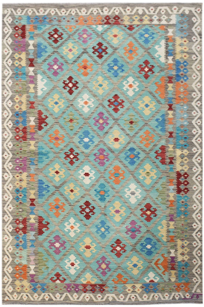 Handmade Afghan Maimana Kilim | 293 x 205 cm | 9'7" x 6'9" - Najaf Rugs & Textile
