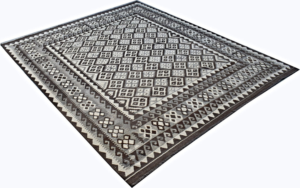 Handmade Afghan Maimana Kilim | 294 x 248 cm | 9'8" x 8'2" - Najaf Rugs & Textile