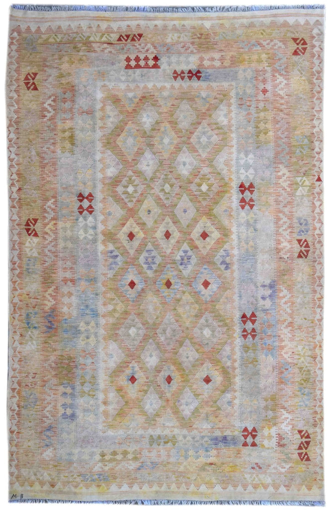 Handmade Afghan Maimana Kilim | 295 x 198 cm | 9'6" x 6'4" - Najaf Rugs & Textile