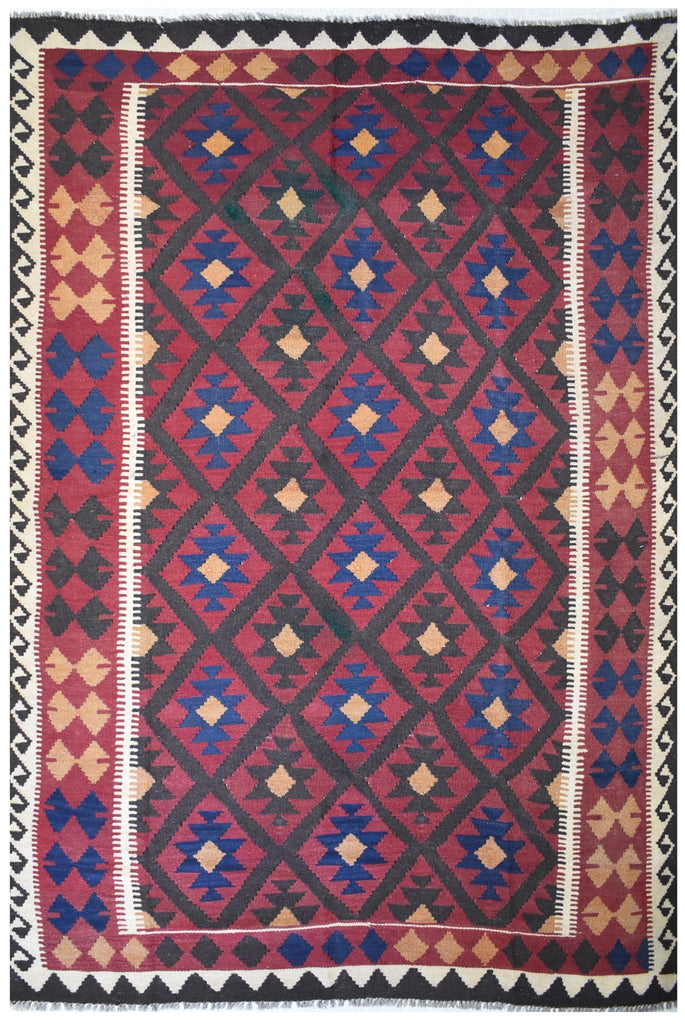 Handmade Afghan Maimana Kilim | 295 x 200 cm | 9'6" x 6'5" - Najaf Rugs & Textile