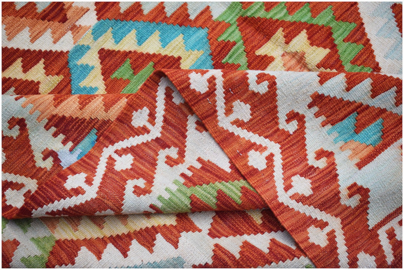 Handmade Afghan Maimana Kilim | 295 x 201 cm | 9'8" x 6'7" - Najaf Rugs & Textile