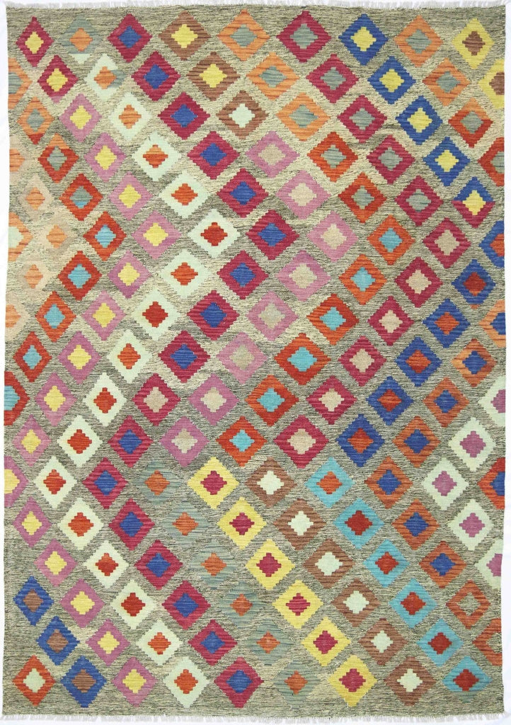 Handmade Afghan Maimana Kilim | 295 x 205 cm | 9'6" x 6'7" - Najaf Rugs & Textile