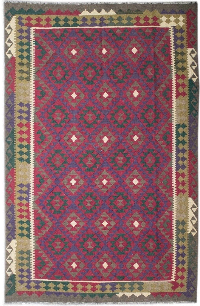 Handmade Afghan Maimana Kilim | 295 x 206 cm | 9'6" x 6'7" - Najaf Rugs & Textile