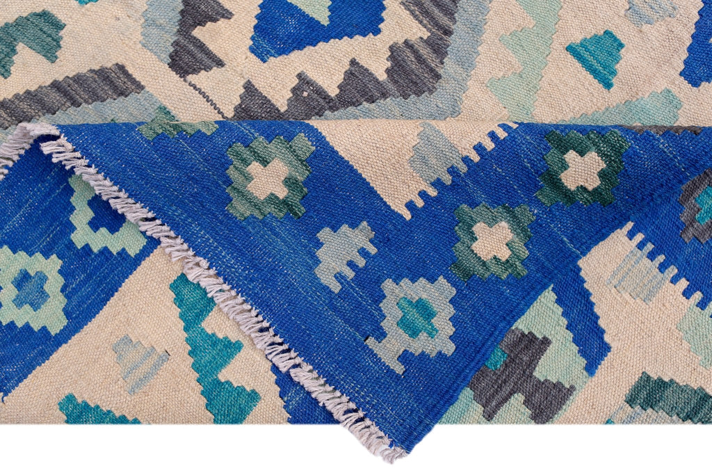 Handmade Afghan Maimana Kilim | 295 x 209 cm | 9'8" x 6'10" - Najaf Rugs & Textile