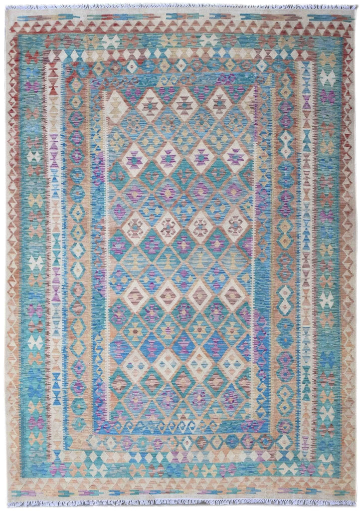 Handmade Afghan Maimana Kilim | 295 x 211 cm | 9'6" x 6'9" - Najaf Rugs & Textile