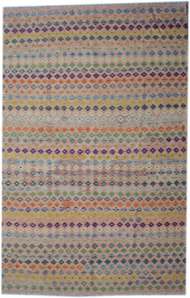 Handmade Afghan Maimana Kilim | 296 x 196 cm | 9'7" x 6'4" - Najaf Rugs & Textile