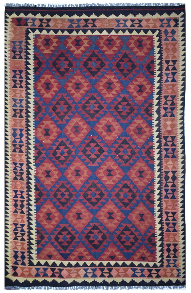Handmade Afghan Maimana Kilim | 296 x 202 cm | 9'7" x 6'6" - Najaf Rugs & Textile