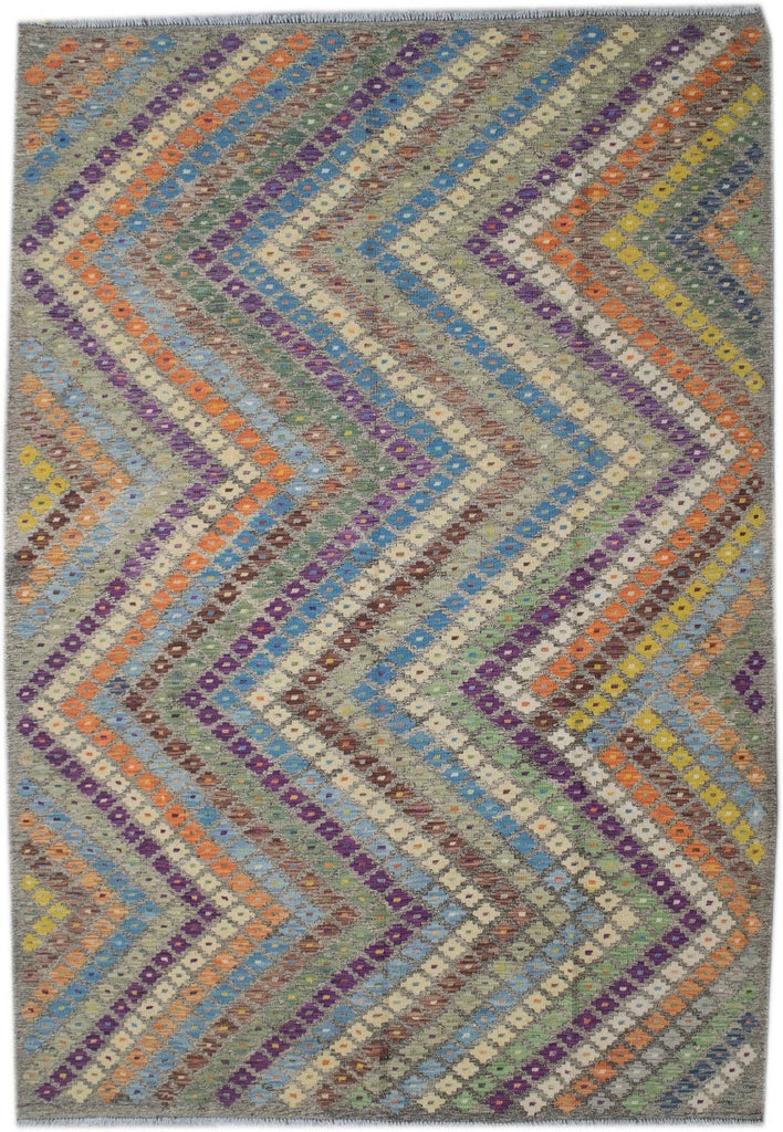 Handmade Afghan Maimana Kilim | 296 x 208 cm | 9'7" x 6'8" - Najaf Rugs & Textile