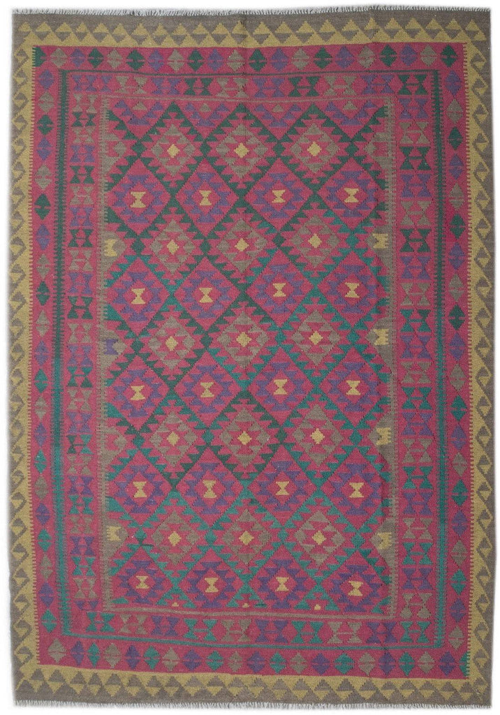 Handmade Afghan Maimana Kilim | 296 x 210 cm | 9'7" x 6'8" - Najaf Rugs & Textile