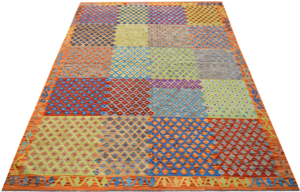Handmade Afghan Maimana Kilim | 296 x 216 cm | 9'9" x 7'1" - Najaf Rugs & Textile