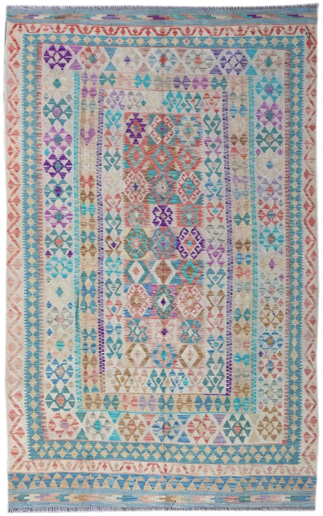 Handmade Afghan Maimana Kilim | 297 x 190 cm | 9'7" x 6'2" - Najaf Rugs & Textile