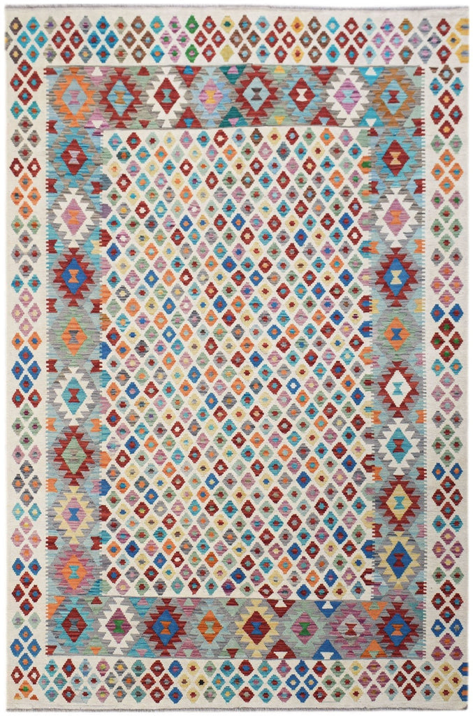 Handmade Afghan Maimana Kilim | 297 x 203 cm | 9'9" x 6'8" - Najaf Rugs & Textile