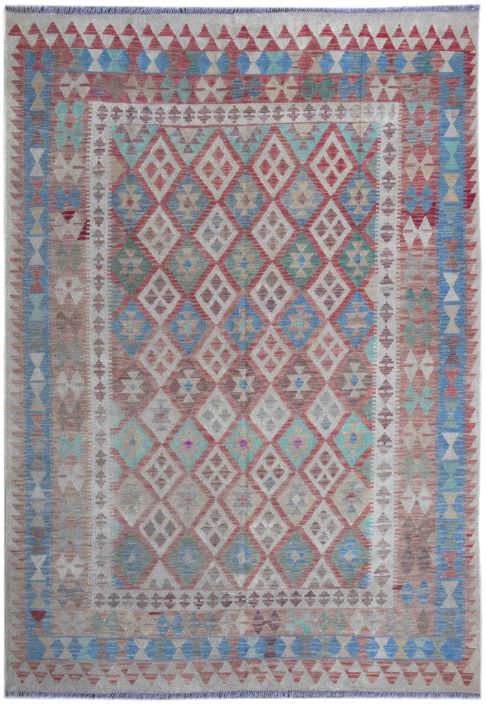 Handmade Afghan Maimana Kilim | 297 x 206 cm | 9'7" x 6'7" - Najaf Rugs & Textile