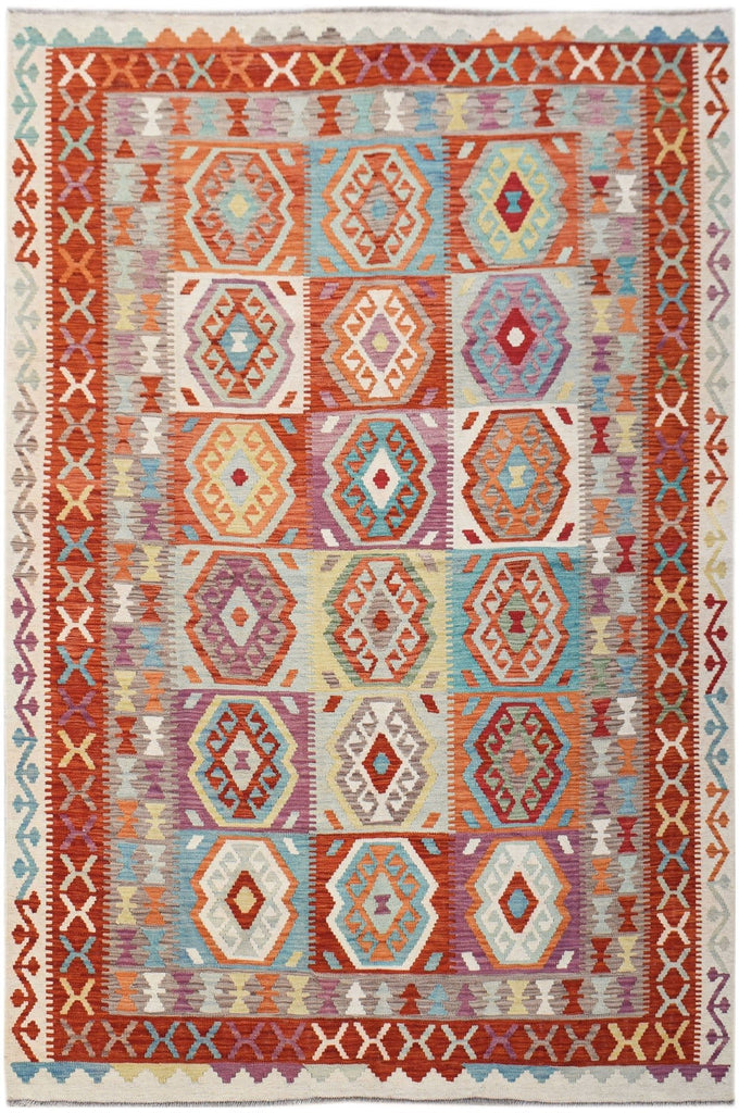 Handmade Afghan Maimana Kilim | 298 x 207 cm | 9'9" x 6'10" - Najaf Rugs & Textile