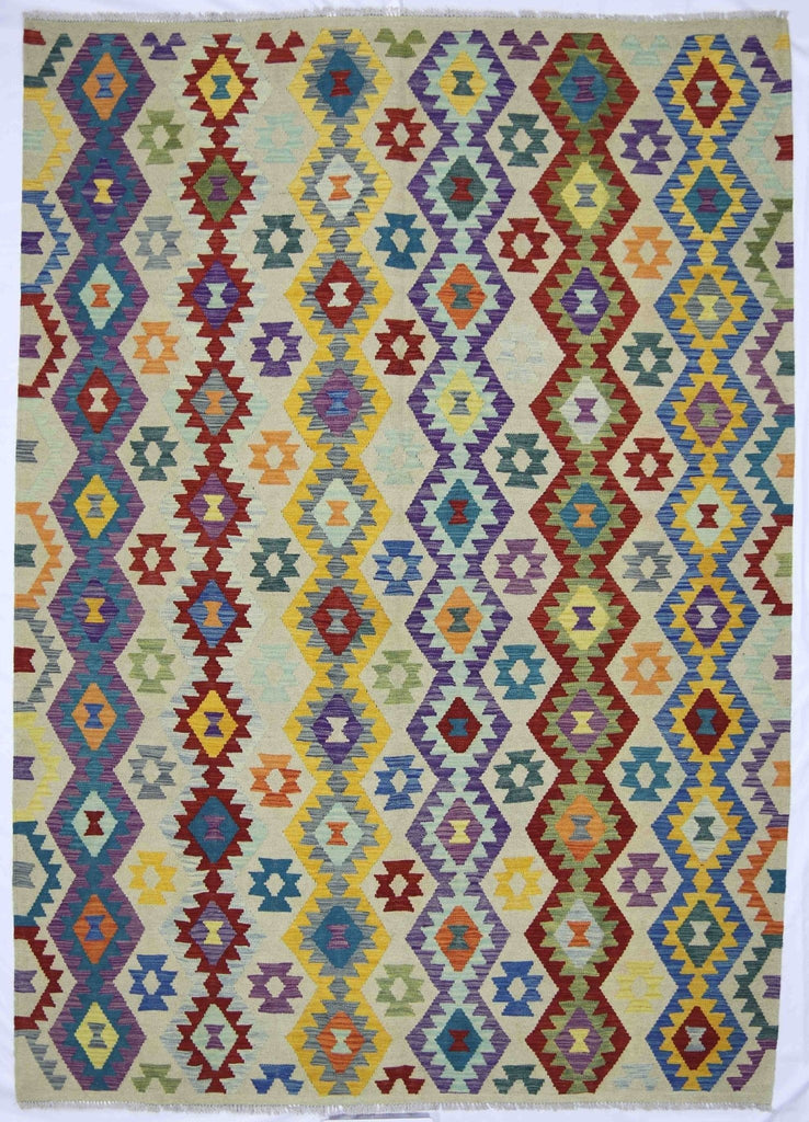Handmade Afghan Maimana Kilim | 298 x 212 cm | 9'7" x 6'9" - Najaf Rugs & Textile