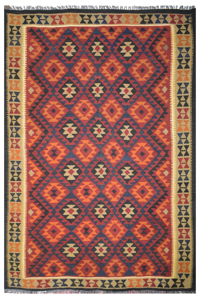 Handmade Afghan Maimana Kilim | 300 x 202 cm | 9'8" x 6'6" - Najaf Rugs & Textile