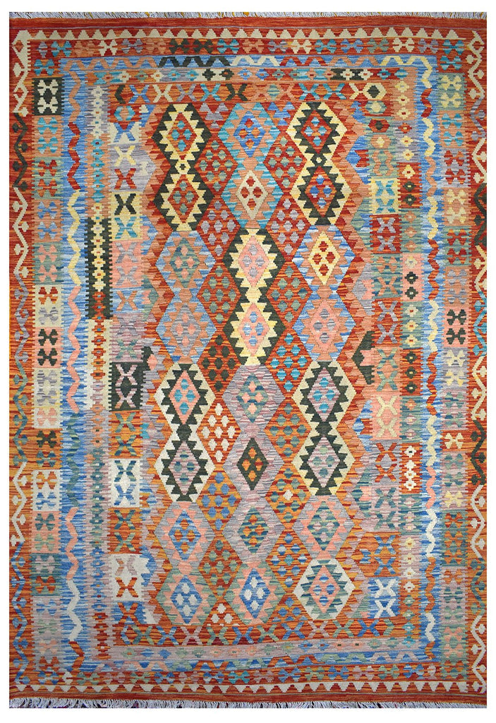 Handmade Afghan Maimana Kilim | 300 x 208 cm | 9'8" x 6'8" - Najaf Rugs & Textile