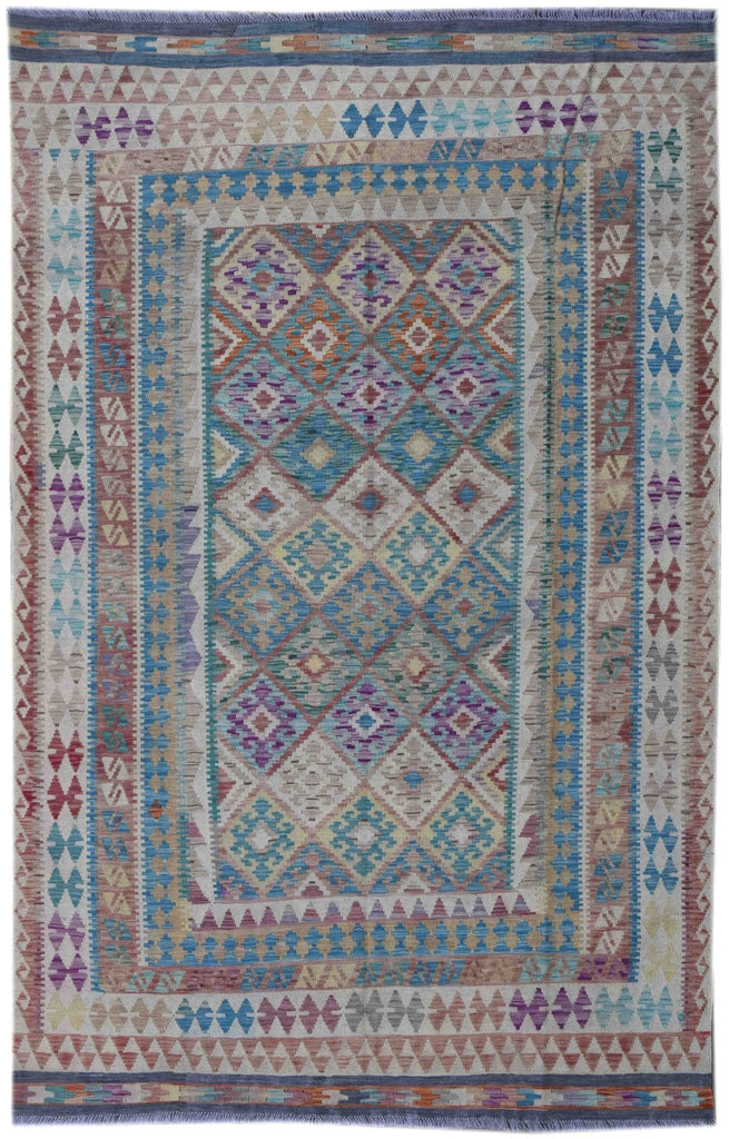 Handmade Afghan Maimana Kilim | 301 x 200 cm | 9'8" x 6'5" - Najaf Rugs & Textile