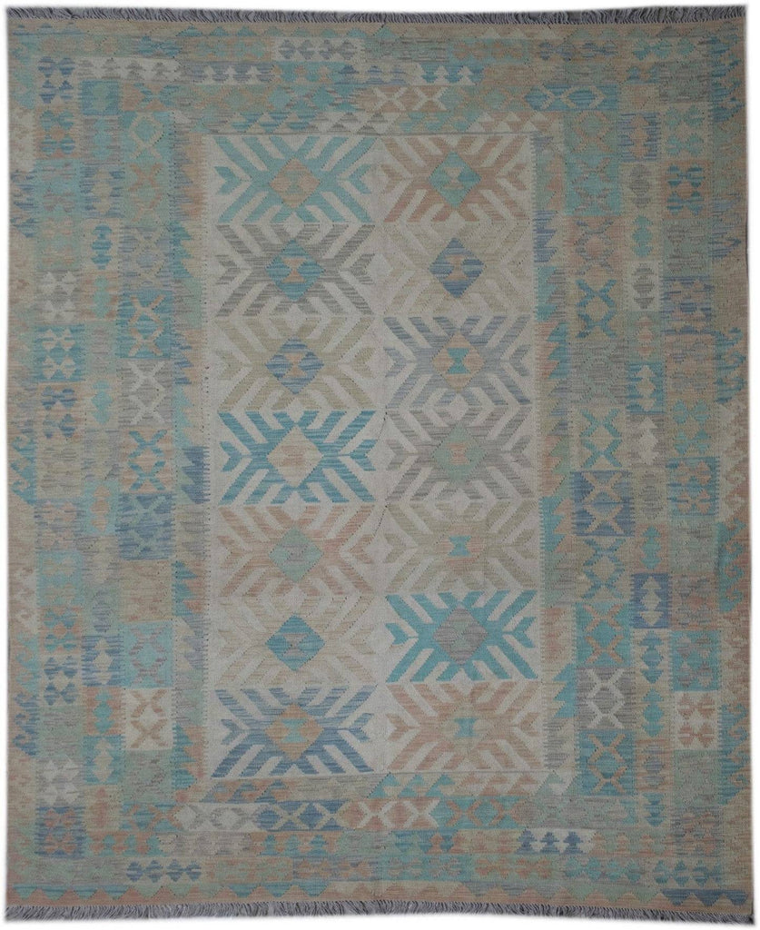 Handmade Afghan Maimana Kilim | 302 x 194 cm | 9'9" x 6'3" - Najaf Rugs & Textile