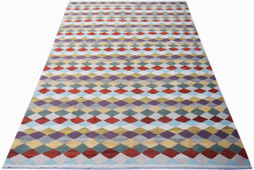 Handmade Afghan Maimana Kilim | 303 x 203 cm | 9'11" x 6'8" - Najaf Rugs & Textile