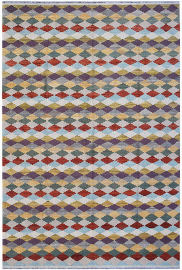 Handmade Afghan Maimana Kilim | 303 x 203 cm | 9'11" x 6'8" - Najaf Rugs & Textile