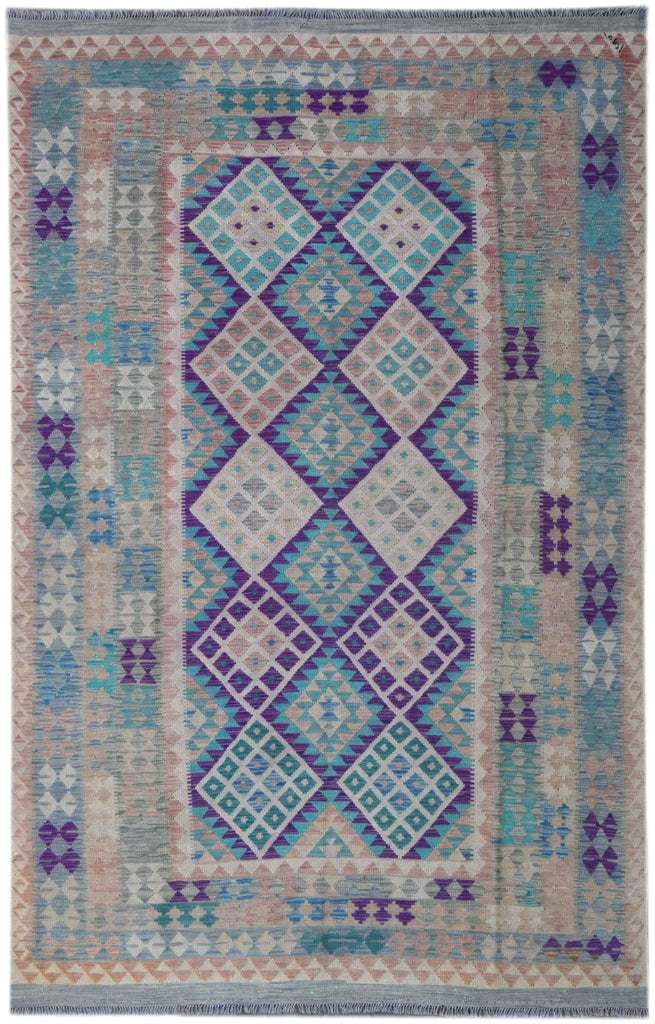 Handmade Afghan Maimana Kilim | 305 x 196 cm | 10' x 6'4" - Najaf Rugs & Textile