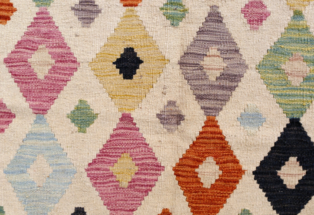 Handmade Afghan Maimana Kilim | 311 x 199 cm | 10'3" x 6'7" - Najaf Rugs & Textile