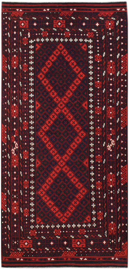 Handmade Afghan Maimana Kilim | 316 x 146 cm | 10'5" x 4'10" - Najaf Rugs & Textile