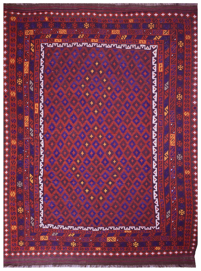 Handmade Afghan Maimana Kilim | 340 x 236 cm | 11'1" x 7'7" - Najaf Rugs & Textile
