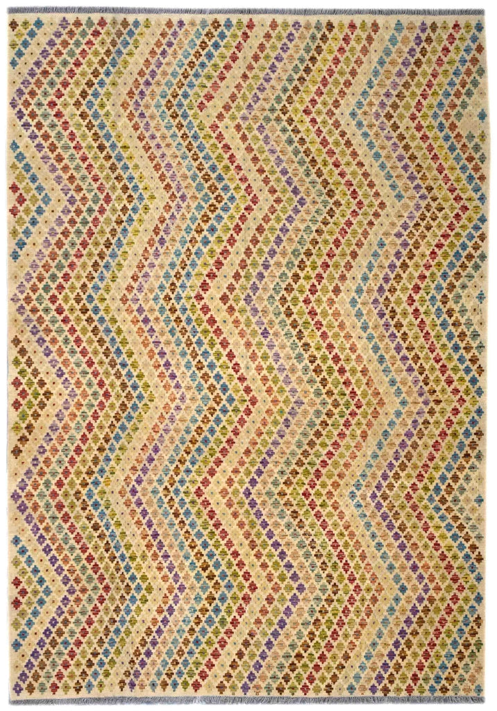 Handmade Afghan Maimana Kilim | 343 x 254 cm | 11'2" x 8'3" - Najaf Rugs & Textile