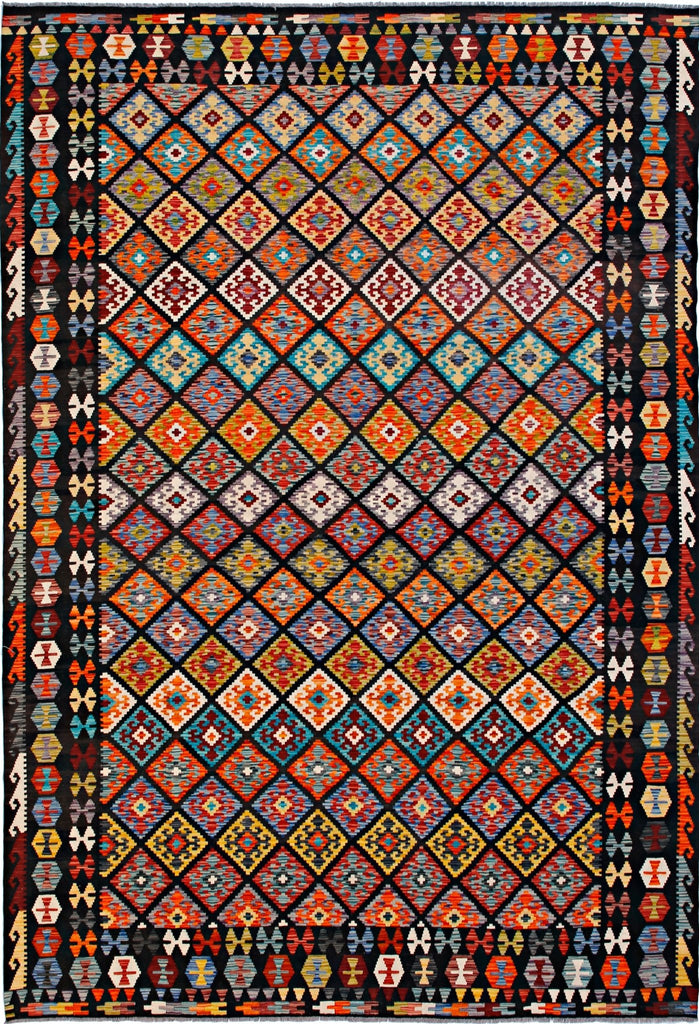 Handmade Afghan Maimana Kilim | 344 x 251 cm | 11'4" x 8'3" - Najaf Rugs & Textile