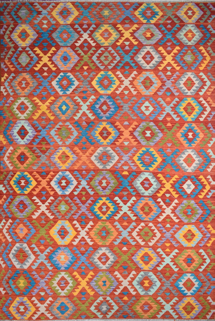Handmade Afghan Maimana Kilim | 346 x 249 cm | 11'3" x 8'1" - Najaf Rugs & Textile
