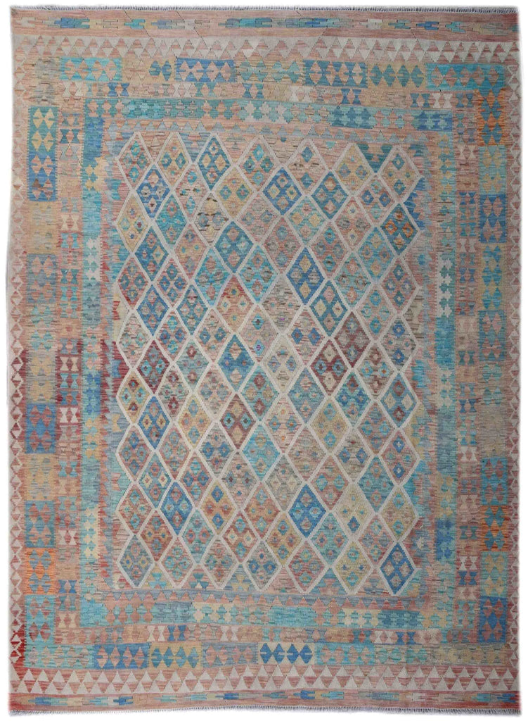 Handmade Afghan Maimana Kilim | 348 x 264 cm | 11'4" x 8'6" - Najaf Rugs & Textile