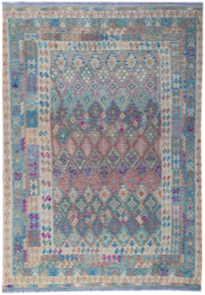 Handmade Afghan Maimana Kilim | 358 x 251 cm | 11'7" x 8'2" - Najaf Rugs & Textile