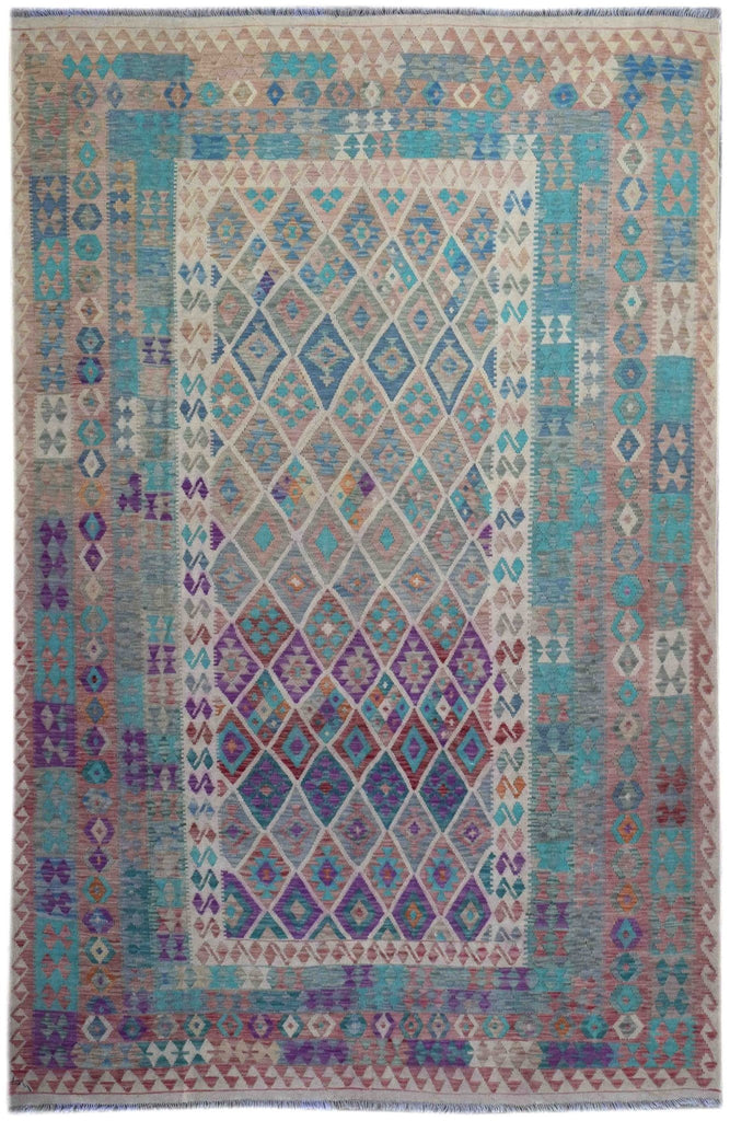 Handmade Afghan Maimana Kilim | 361 x 248 cm | 11'8" x 8'13" - Najaf Rugs & Textile