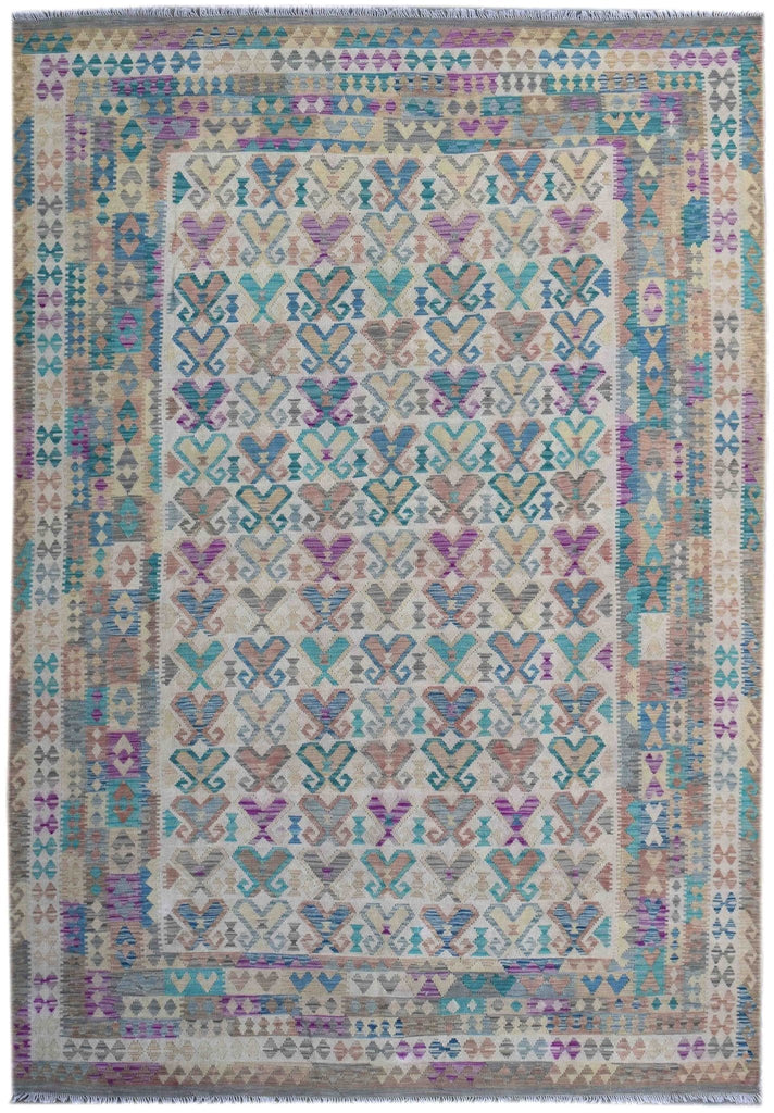 Handmade Afghan Maimana Kilim | 364 x 256 cm | 11'9" x 8'4" - Najaf Rugs & Textile