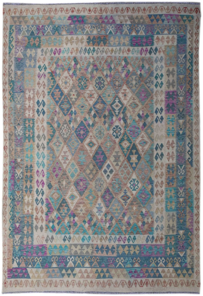 Handmade Afghan Maimana Kilim | 365 x 258 cm | 11'9" x 8'4" - Najaf Rugs & Textile