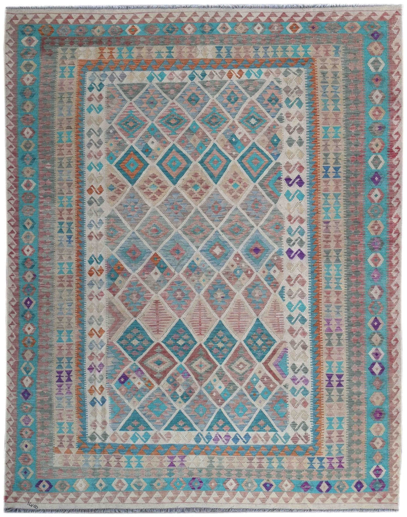 Handmade Afghan Maimana Kilim | 368 x 248 cm | 12'1" x 8'13" - Najaf Rugs & Textile