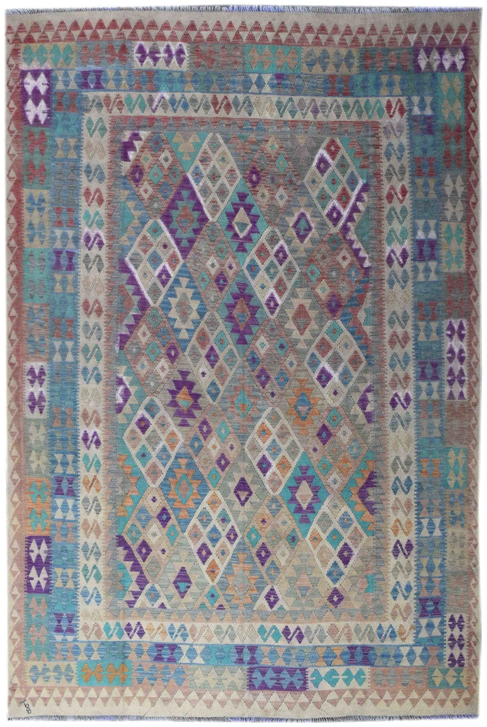 Handmade Afghan Maimana Kilim | 368 x 258 cm | 12' x 8'4" - Najaf Rugs & Textile