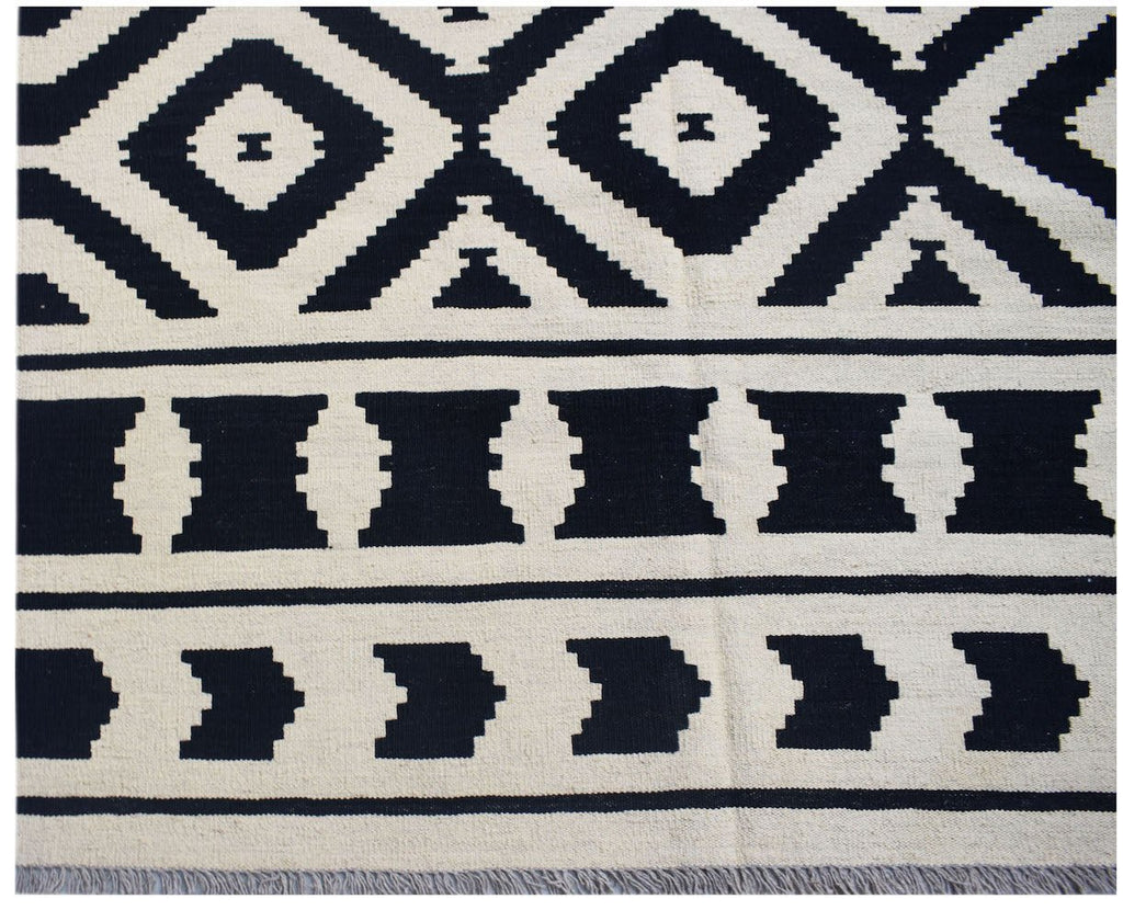 Handmade Afghan Maimana Kilim | 368 x 288 cm | 12'1" x 9'5" - Najaf Rugs & Textile